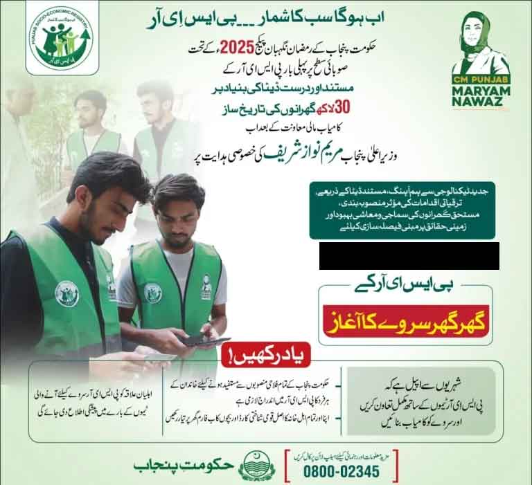 Pser Punjab Gov Pk 2026 Register, Eligibility By CNIC پی ایس ای آرسروے